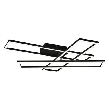 Stropné LED svietidlo CORSO rám čierne s diaľkovým ovládaním