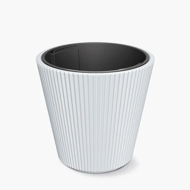 Kužeľový kvetináč MILLY biely 39 cm