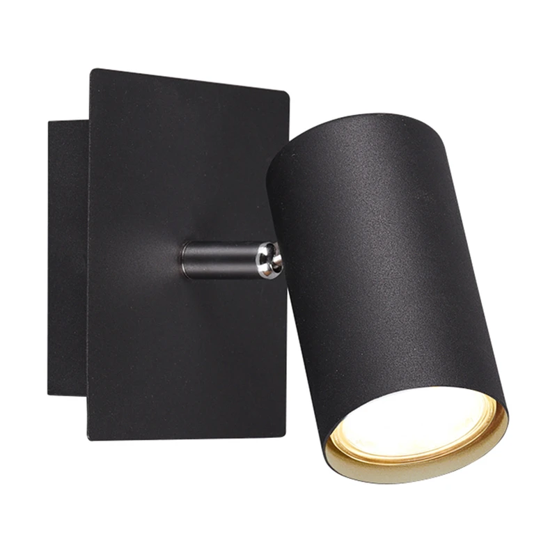 Reflektorové čierne nástenné svietidlo MARLEY