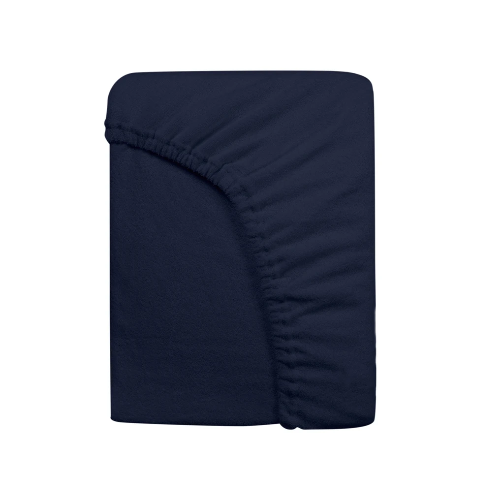 Plachta s gumičkou tmavomodrá FROTÉ 140 x 200 cm