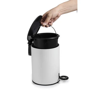 Pedálový odpadkový kôš biely 3 l