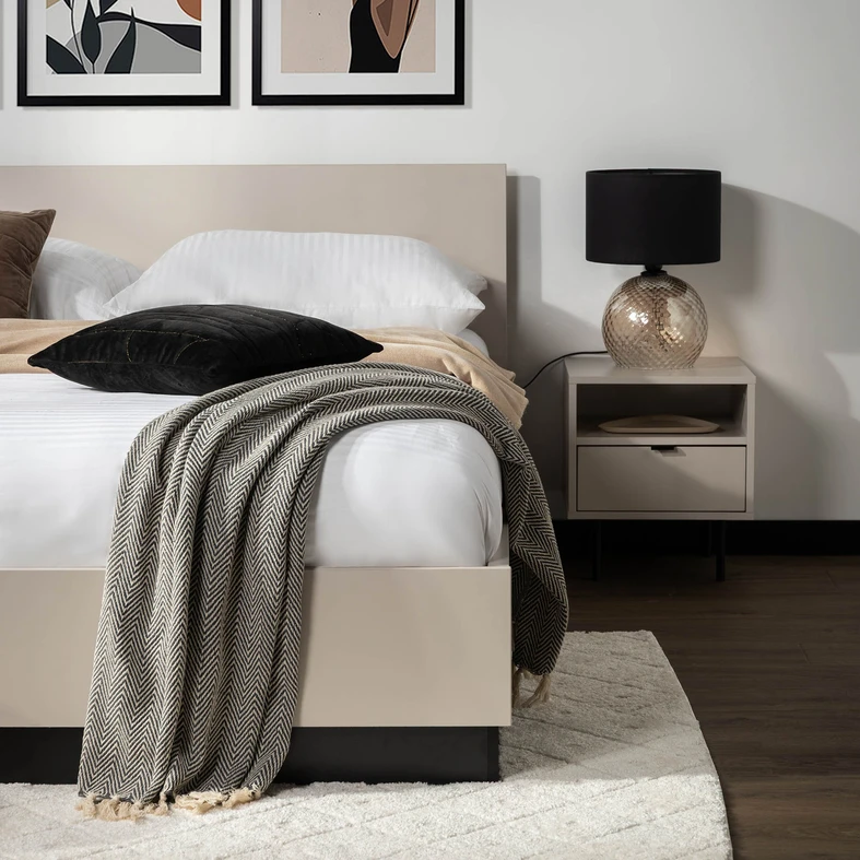 Tmavosivá deka SALINA 125x150 cm