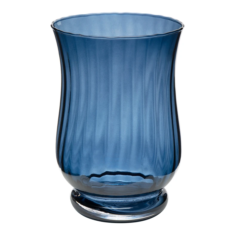 Sklenený svietnik modrý OPTIK 20,5 cm