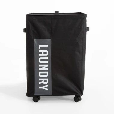 Kôš na bielizeň s vekom na kolieskach 40x33x60 cm