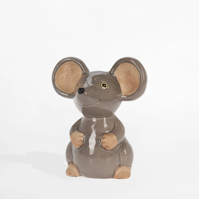 Dekoratívna figúrka, myš, 15,5 cm, MIX