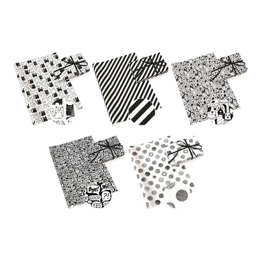 Darčekový papier čiernobiely NEUTRAL MIX 70x200 cm