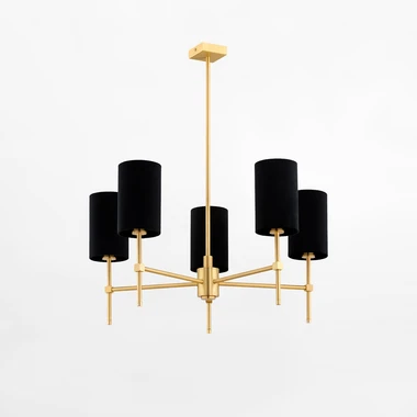 Závesné svietidlo čierno-zlaté ABRUZZO