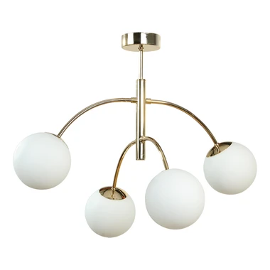 Stropné svietidlo VOLTA 4 gule zlatá biele