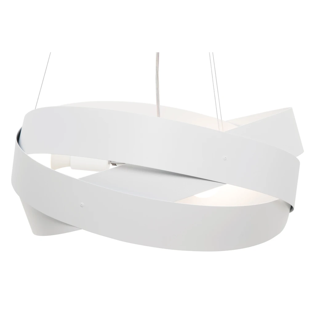 Biele závesné svietidlo TORNADO