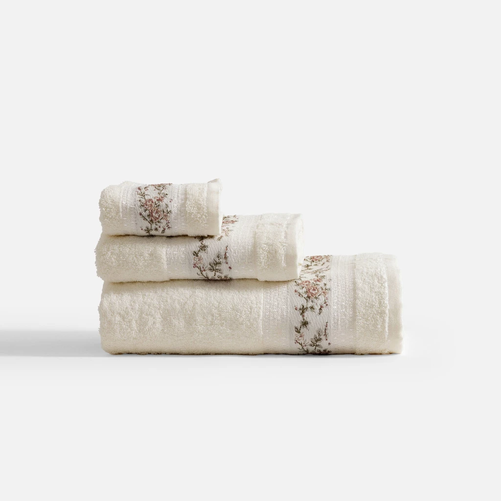 Bavlnený uterák v krémovej farbe PROVENCE 30x50 cm