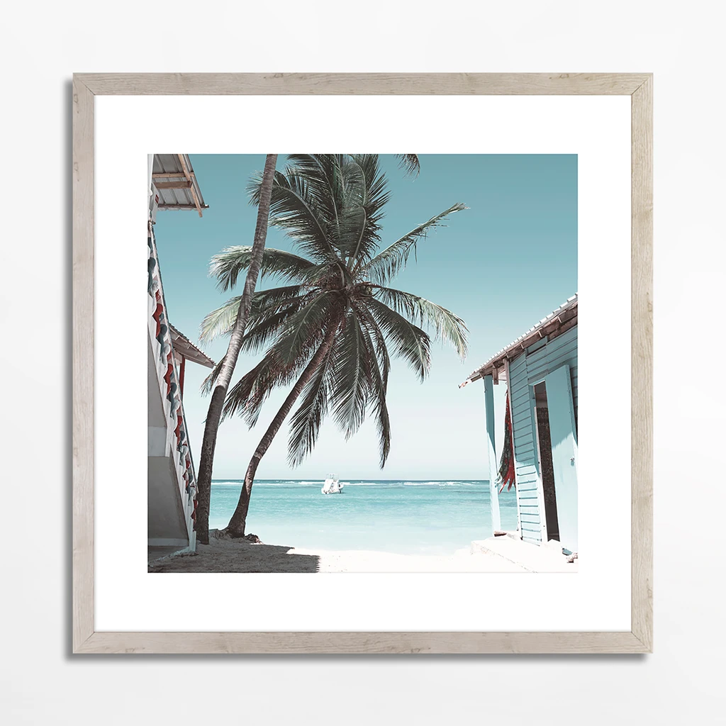 Obraz z palmami na plaży