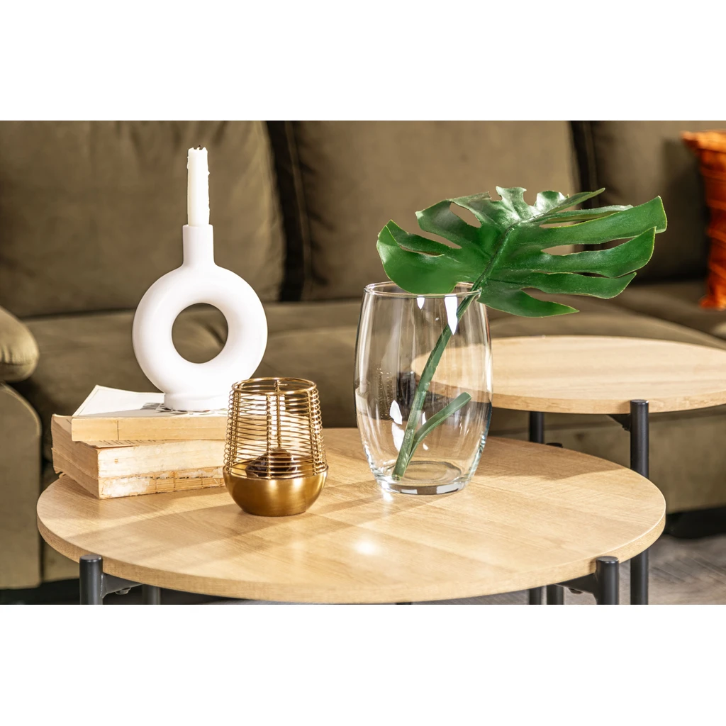 Svietnik lampáš zlatý 12 cm