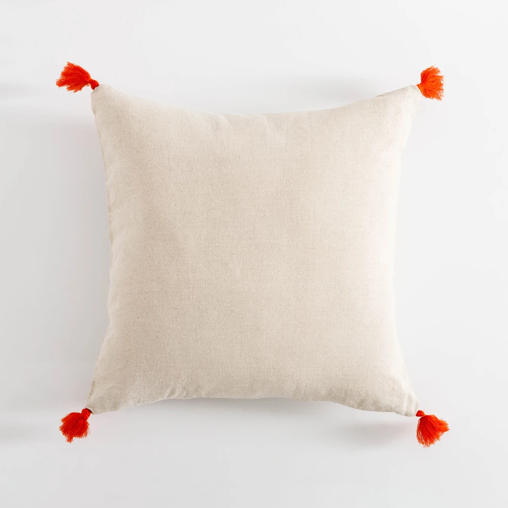 Dekoračná obliečka so strapcami oranžová FLORIA 45x45 cm