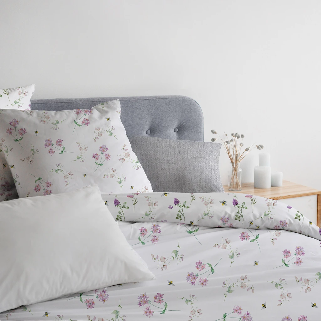 Bavlnená posteľná bielizeň COTTAGE HOME s ružovými kvetmi 160x200 cm