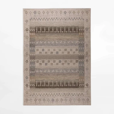 Etnický koberec KEMET, sivo-béžový, 120x170 cm