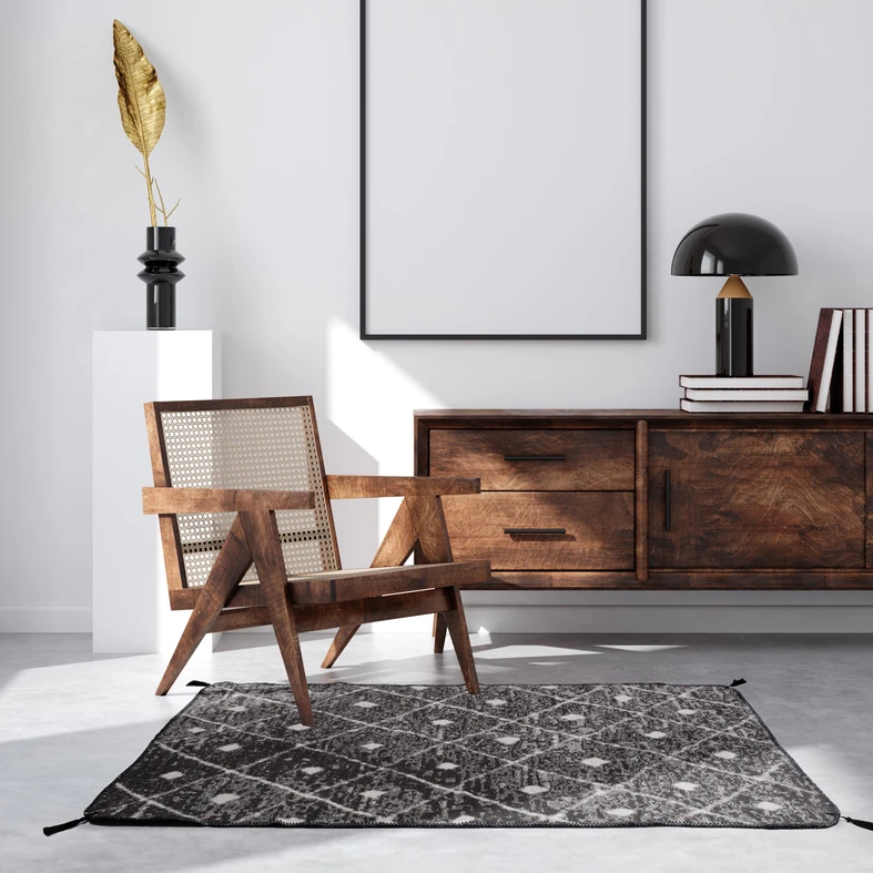 Obojstranný koberec so strapcami BERGEN, 120x160 cm