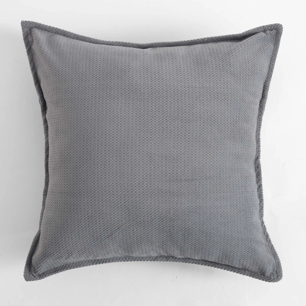 Ciemnoszara poszewka ozdobna z zamkiem