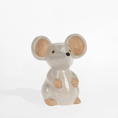 Dekoratívna figúrka, myš, 15,5 cm, MIX
