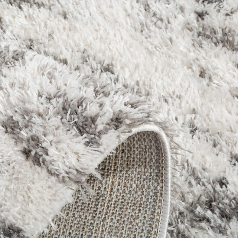 Koberec do obývacej izby, krémovo-sivý, 120x170 cm