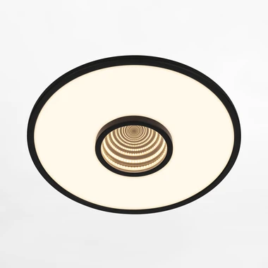 Okrúhle LED stropné svietidlo s efektom hĺbky čierne TORO