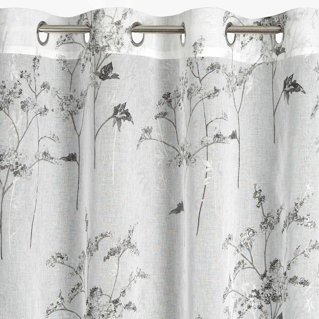 Zasłona na przelotkach do salonu w polne kwiaty