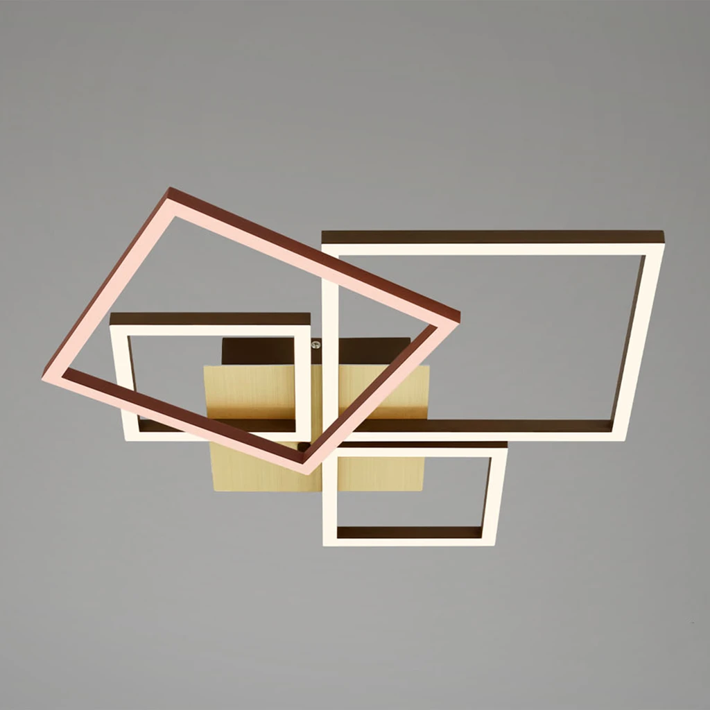 Stropná lampa LED otočná zlato hnedá FRAME 75 cm