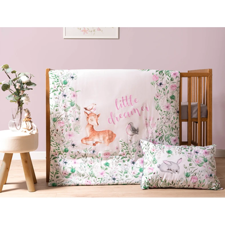 Bambusové obliečky do postieľky SRNKA 100x135 cm