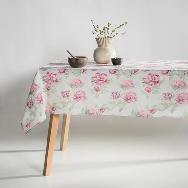Obrus GARDENIC s motívom ružových kvetov 140x220 cm