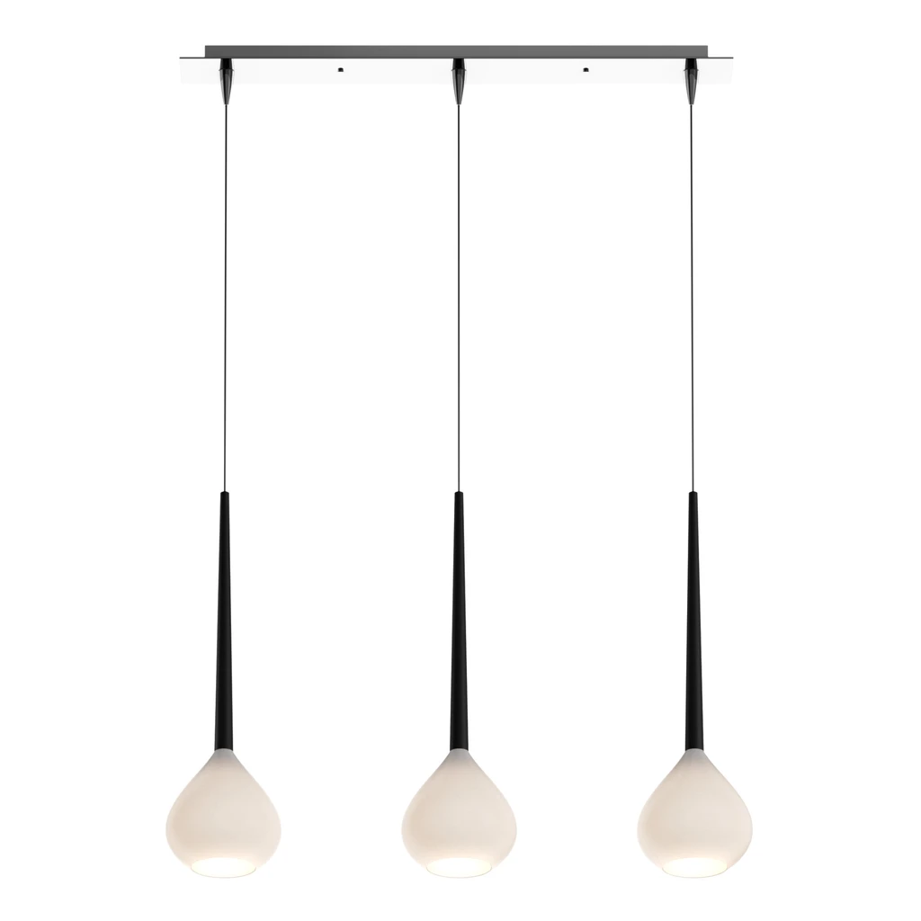 Závesné svietidlo biele s 3 tienidlami LIBRA