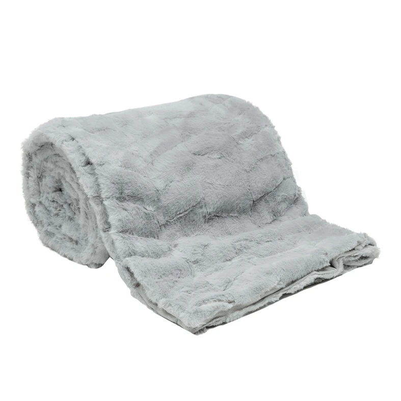 Šedá vlnená deka MAISON 220x200 cm