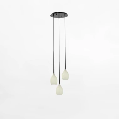 Závesné svietidlo s okrúhlou základňou v bielej farbe FIORE III