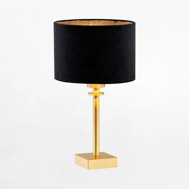 Stolná lampa s tienidlom, čierno-zlatá ABBANO