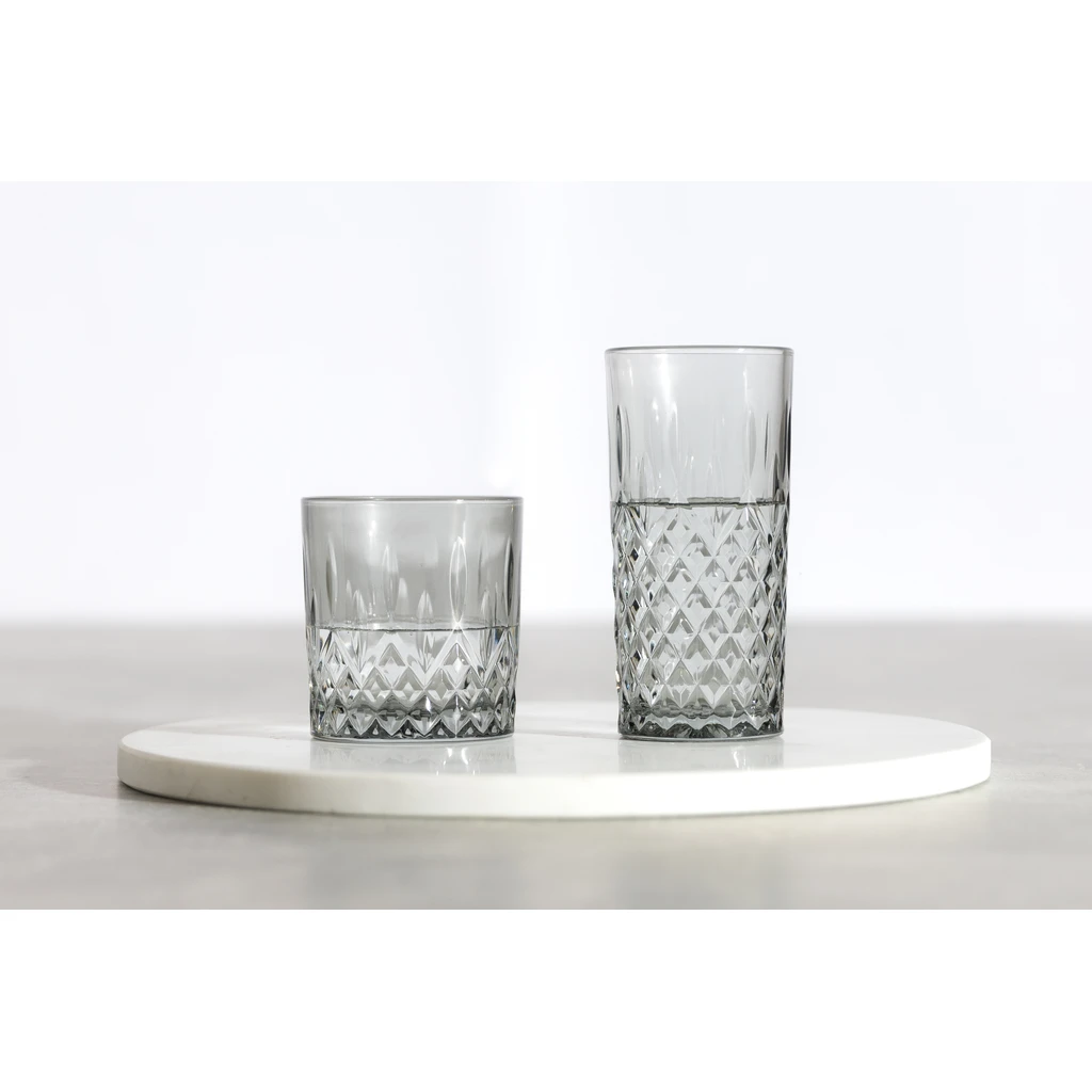 Pohár na studené nápoje, nízky šedý 280 ml