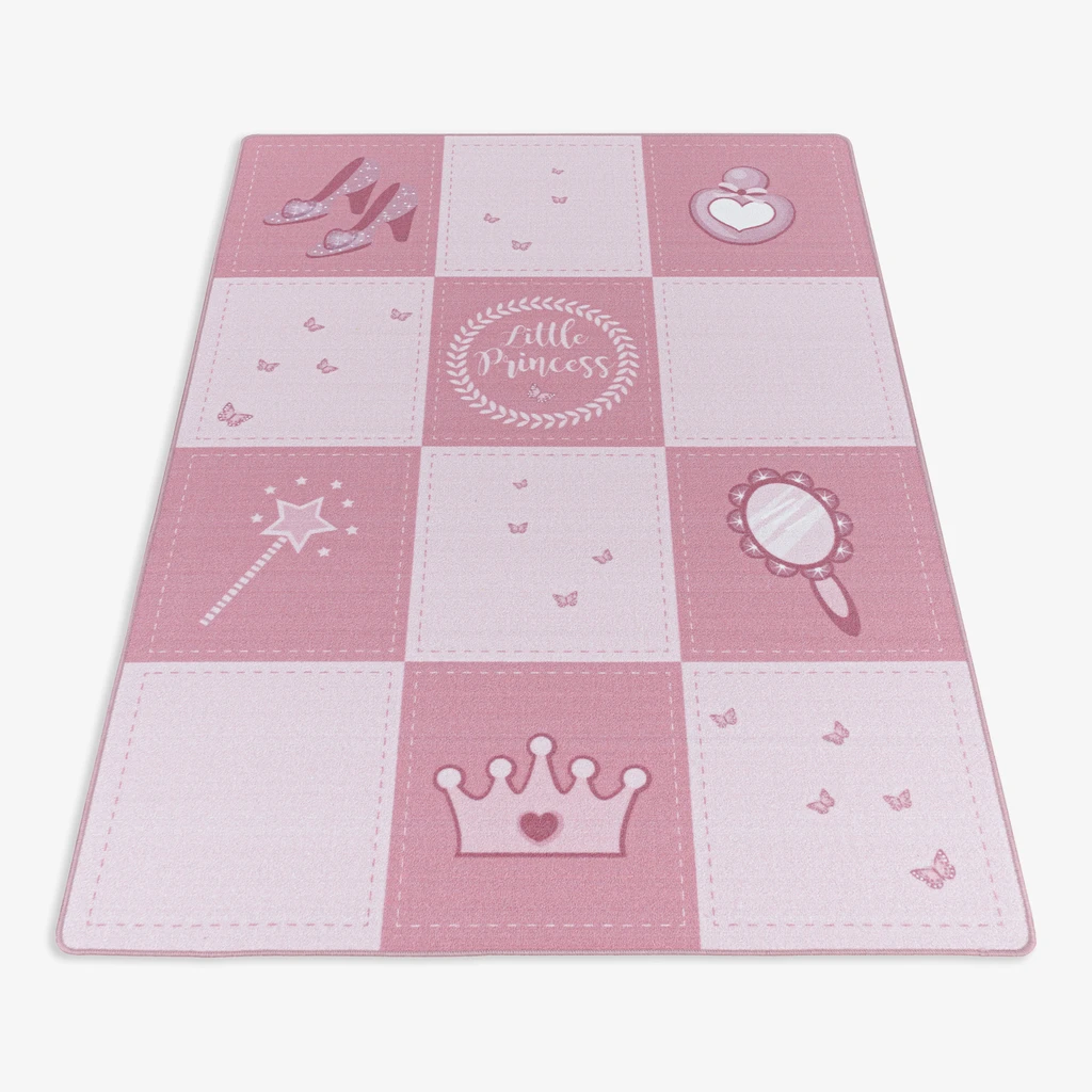 Dywan różowy dla małej księżniczki PLAY 80x120 cm. 