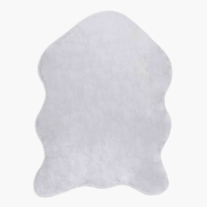 Koberec z umelej kožušiny RABBIT sivý, 60x90 cm