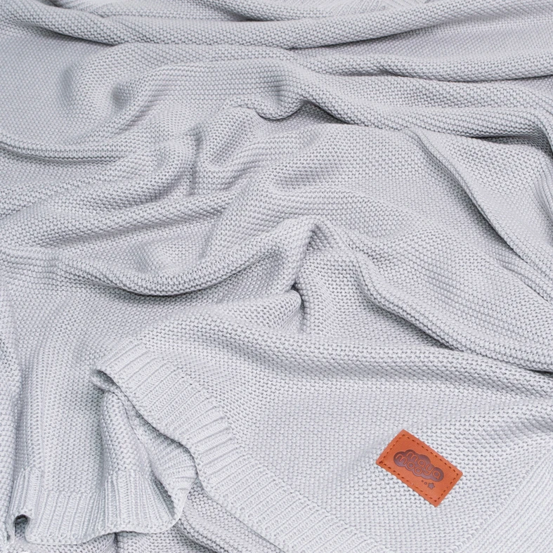 Detská deka bambusová sivá MAYA MOO 80x100 cm