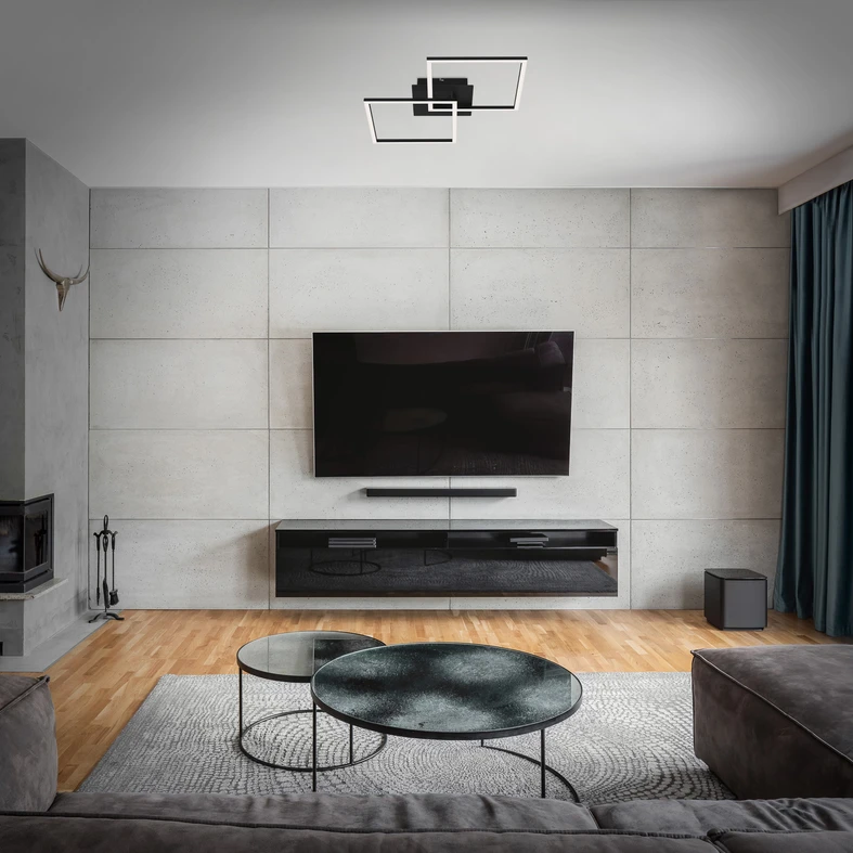 Stropná lampa otočná čierna FRAME LED 62 cm