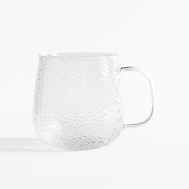 Súprava 2 sklenených hrnčekov s uškom, 380 ml