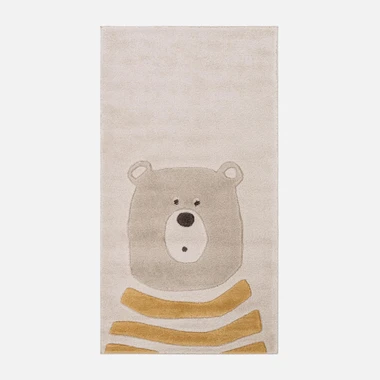 Krémový koberec s medvedíkom KIDY 80x150 cm