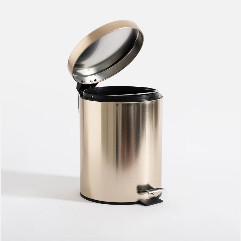 Odpadkový kôš s pedálom zlatý 5L