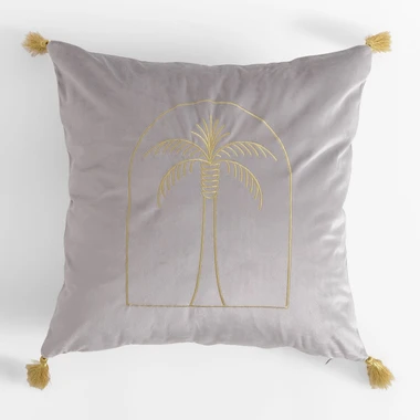 Dekoračná obliečka na vankúš v striebornej farbe DJERBA 45x45 cm