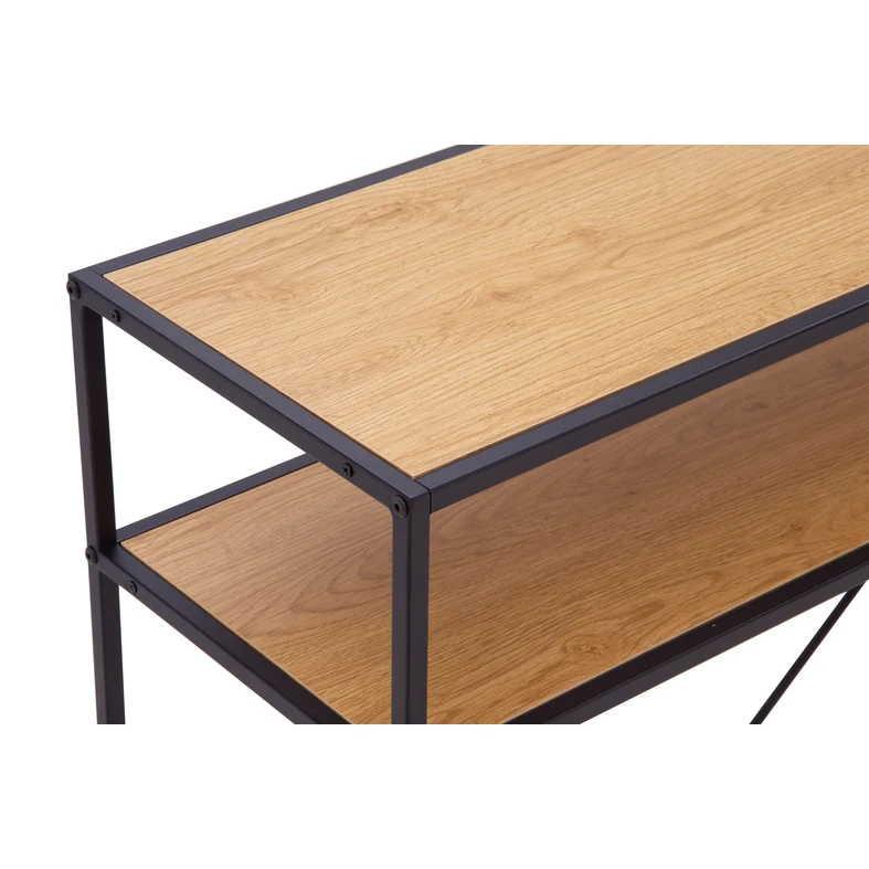 Konzolový stolík v industriálnom štýle s policou EXITIO