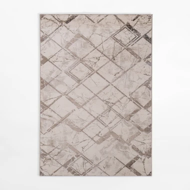 Koberec SPAZZIO s kosoštvorcovým vzorom, krémový, 120x170 cm