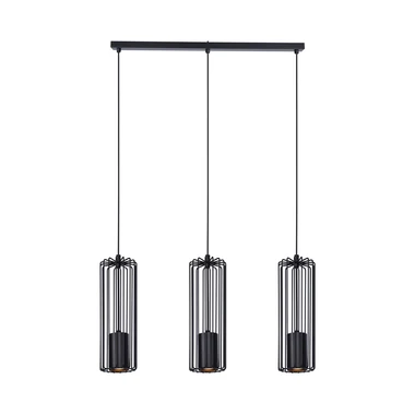 Závesné svietidlo FALCON 3 tienidlá lišta čierna
