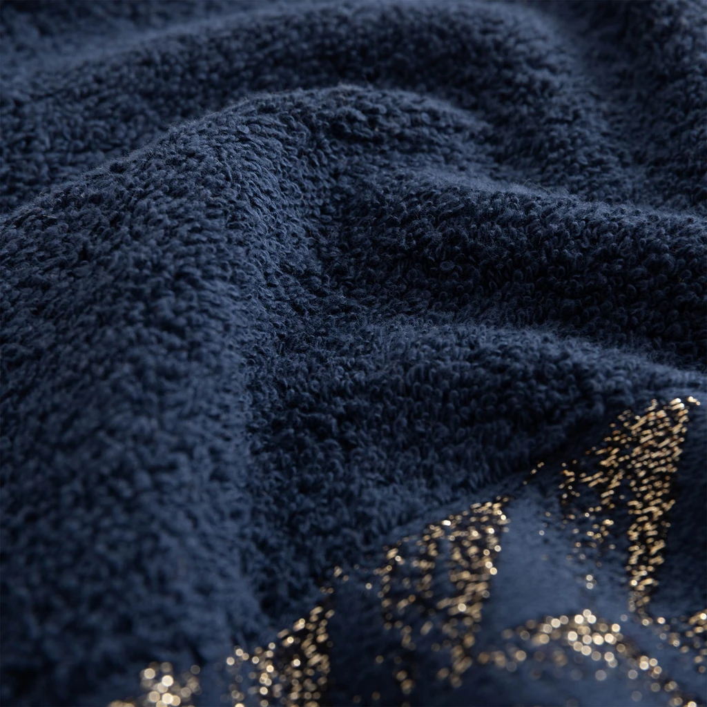 Súprava 2 uterákov biela/tmavomodrá GLOW