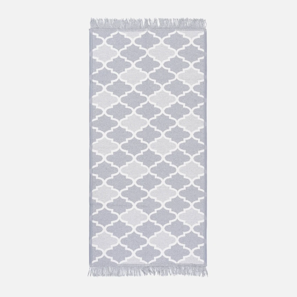 Sivý koberec v marockom vzore ALBORG 50x80 cm