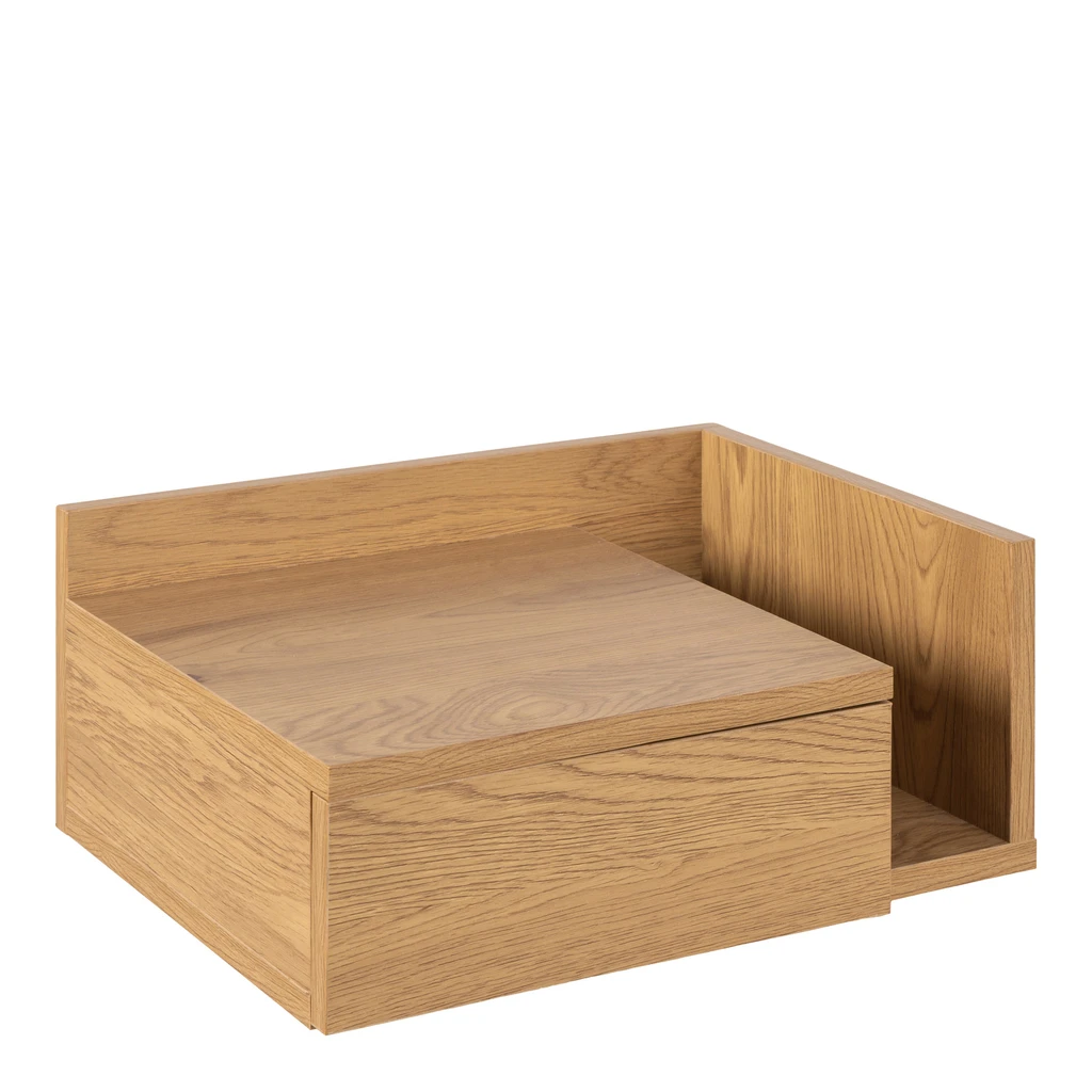 Závesný nočný stolík KASPIAN so zásuvkou divoký dub