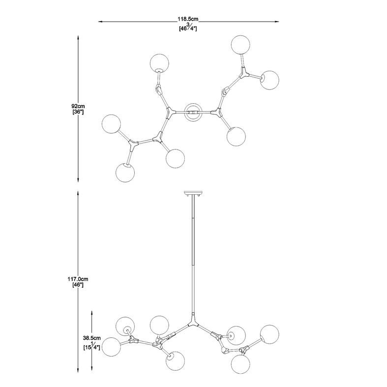 Závesné svietidlo DEIMOS zlaté gule