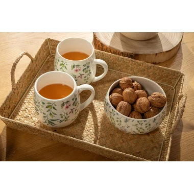 Porcelánová misa so zeleno-modrými kvetmi 660 ml