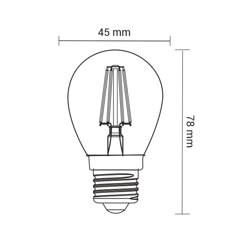 Žiarovka LED E27 4W neutrálna farba ORO-E27-G45-FL-CLARO-4W